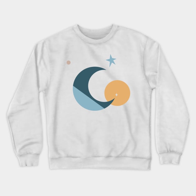 To the moon Crewneck Sweatshirt by soneroo_art